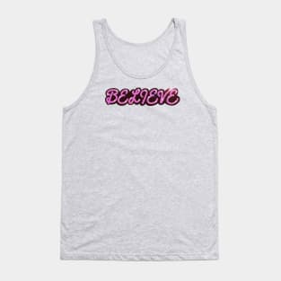 Believe Sequin Design Tank Top